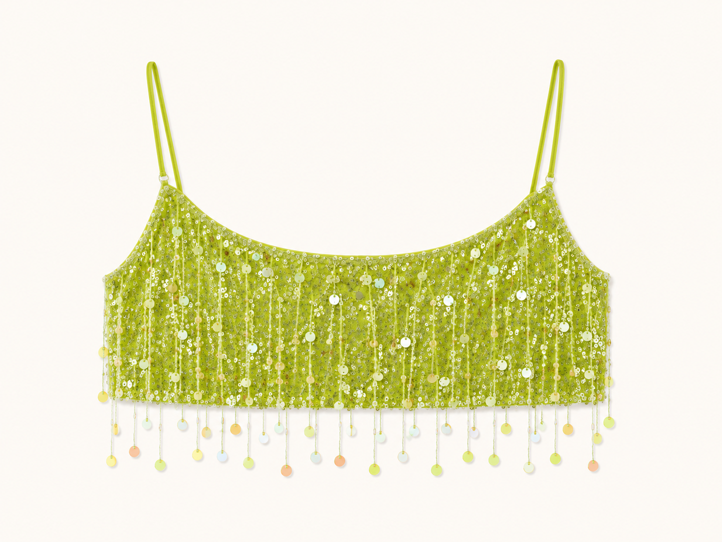 Emerald Hand Beaded Bralette
